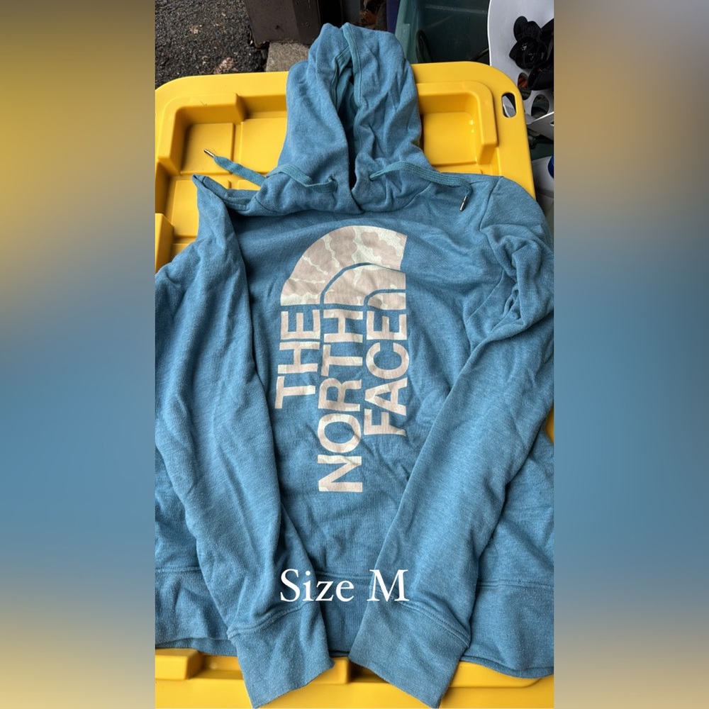 The North Face Teal Hoodie with Logo